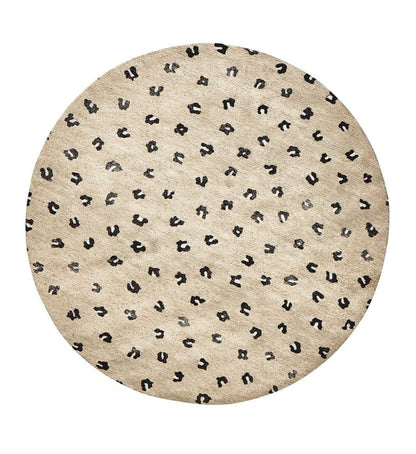 Leo FP Jacquard Woven Cotton Round Carpet - FAB NATURA