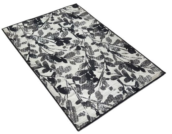 Leaf Storm Jacquard Woven Cotton Carpet - FAB NATURA