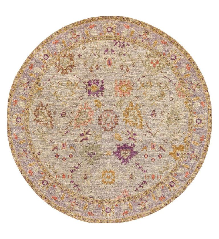 Little Fire Jacquard Woven Cotton Round Carpet - FAB NATURA