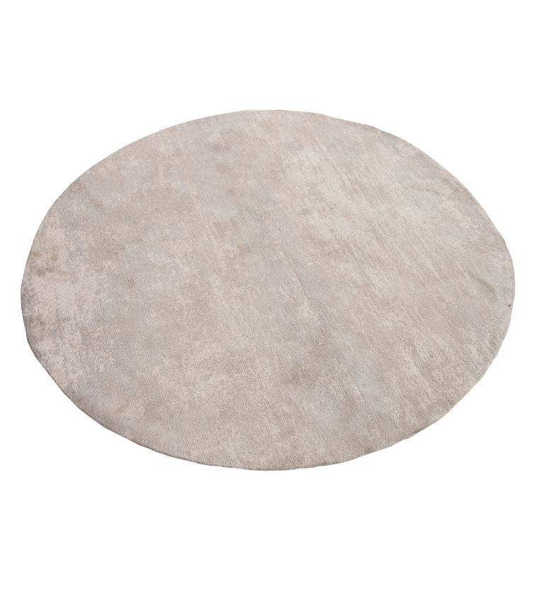 Saliva Jacquard Woven Cotton Round Carpet - FAB NATURA