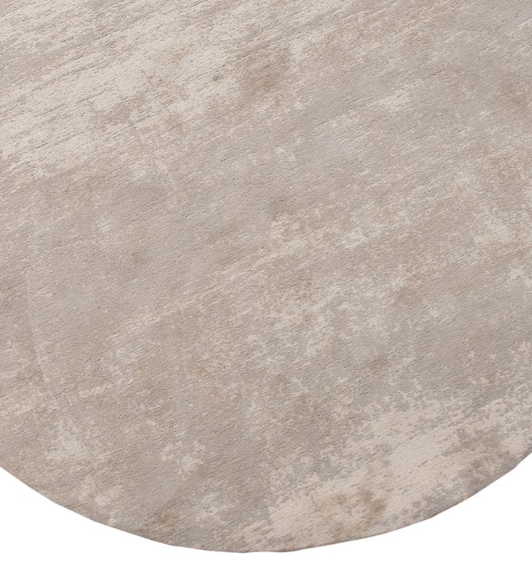 Saliva Jacquard Woven Cotton Round Carpet - FAB NATURA