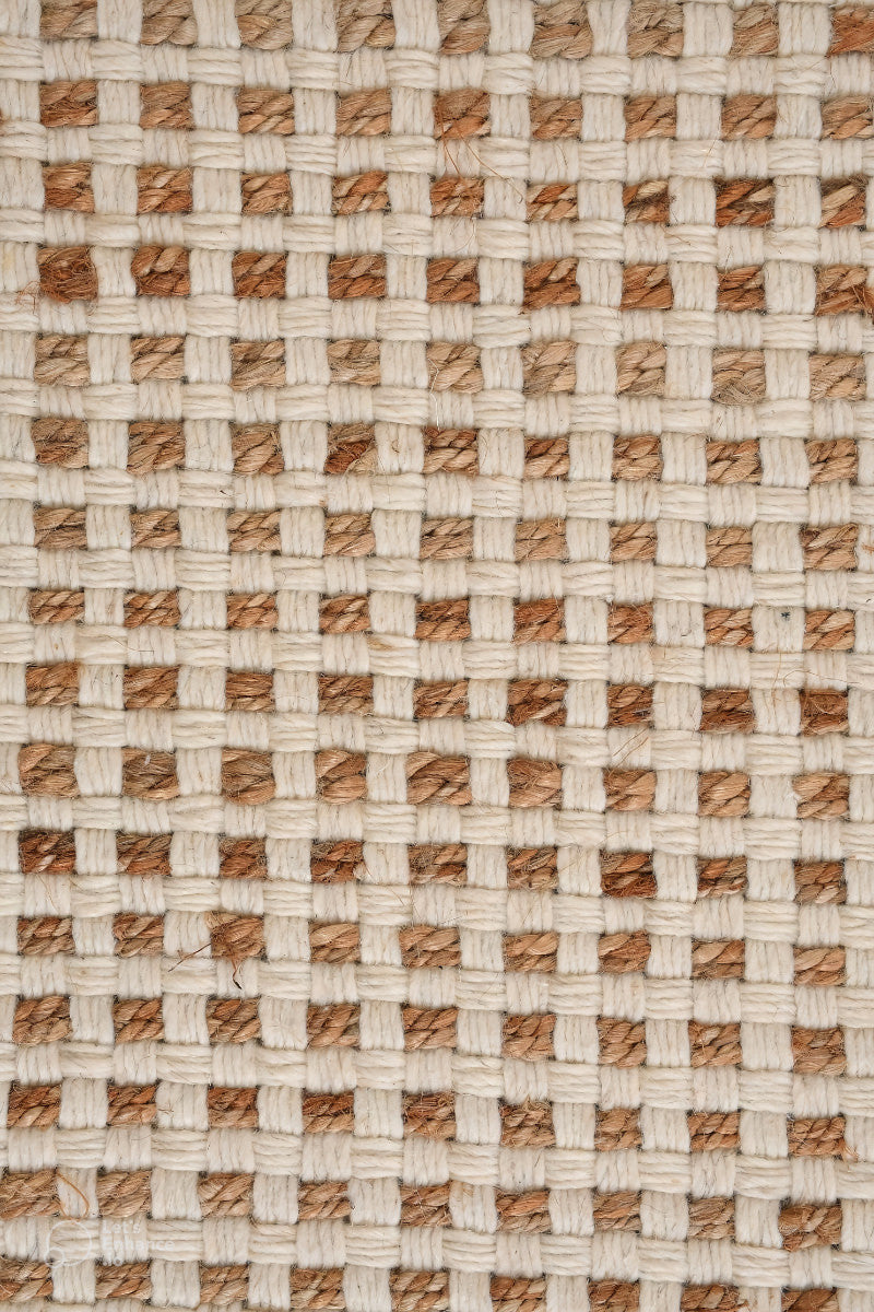 checkered jute rug