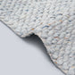 Close-up of hand woven wool texture with watercolour ocean blue tone