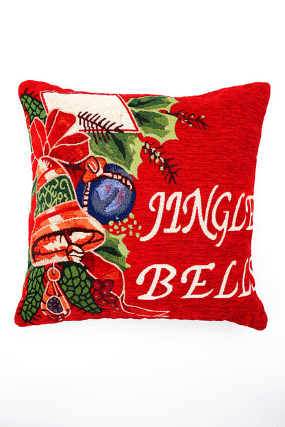 Jingle Bells Jacquard Woven Cushion ( A Set Of Two Pieces) - FAB NATURA