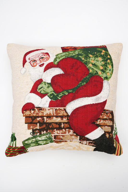 Santa 2 Jacquard Woven Cushion ( A Set Of Two Pieces) - FAB NATURA