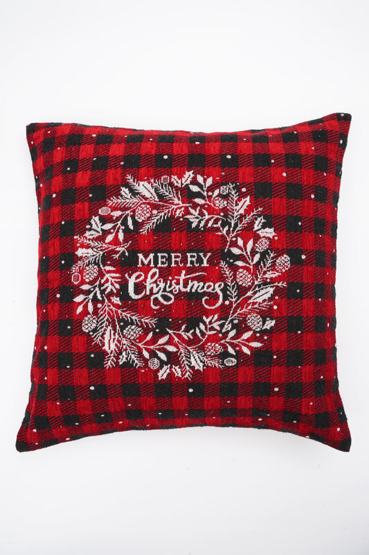 Merry Christmas Jacquard Woven Cushion ( A Set Of Two Pieces) - FAB NATURA