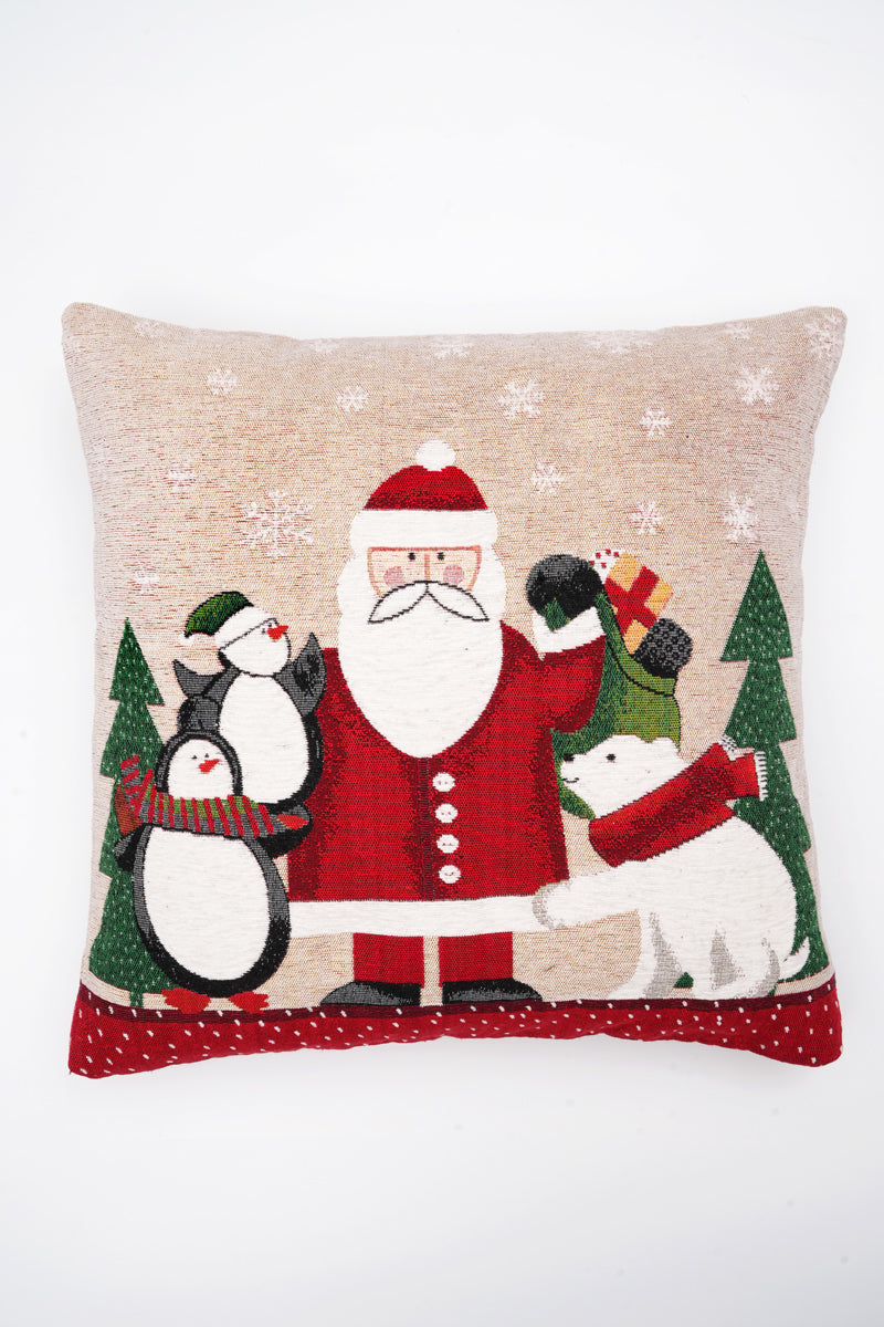 Santa 3 Jacquard Woven Cushion ( A Set Of Two Pieces) - FAB NATURA