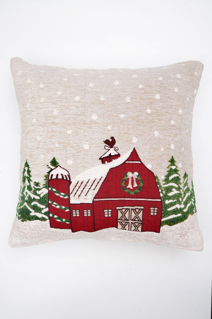 Snow Hut Jacquard Woven Cushion ( A Set Of Two Pieces) - FAB NATURA