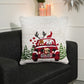 Santa Car Jacquard Woven Cushion with Filler ( A Set Of Two Pieces) - FAB NATURA