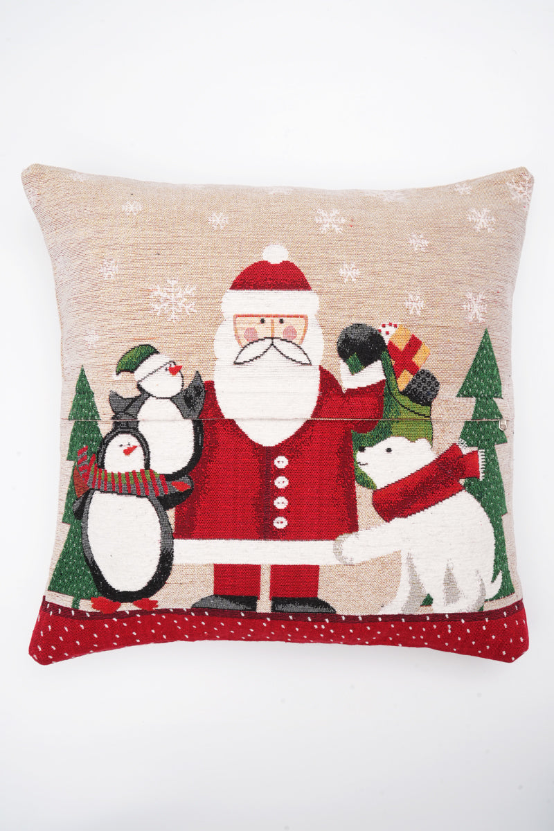 Santa 3 Jacquard Woven Cushion ( A Set Of Two Pieces) - FAB NATURA