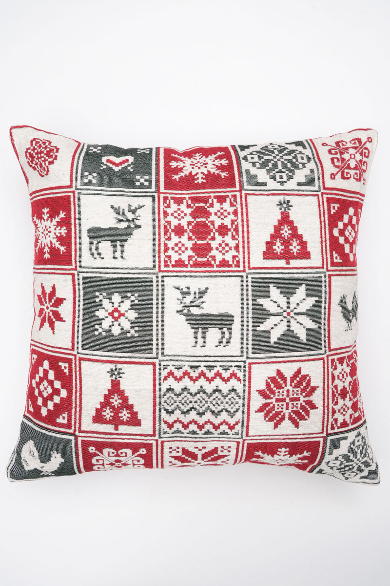 Christmas Jacquard Woven Cushion ( A Set Of Two Pieces) - FAB NATURA