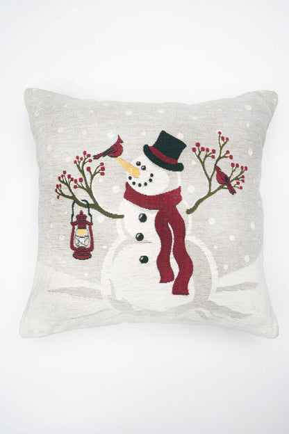 Snow Man Jacquard Woven Cushion ( A Set Of Two Pieces) - FAB NATURA