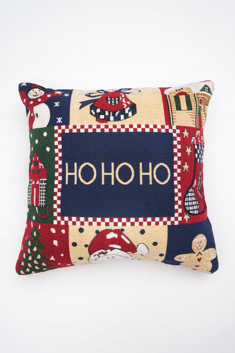 Ho Ho Ho Jacquard Woven Cushion ( A Set Of Two Pieces) - FAB NATURA