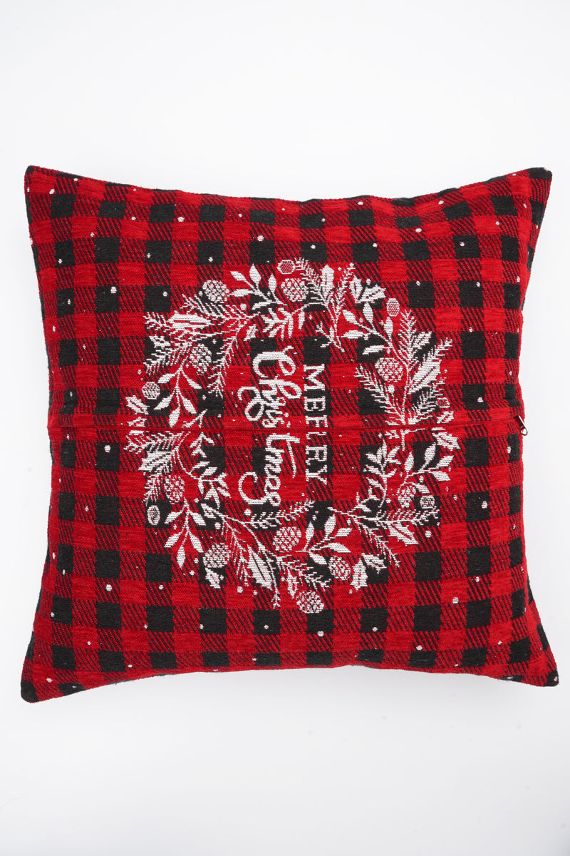 Merry Christmas Jacquard Woven Cushion ( A Set Of Two Pieces) - FAB NATURA