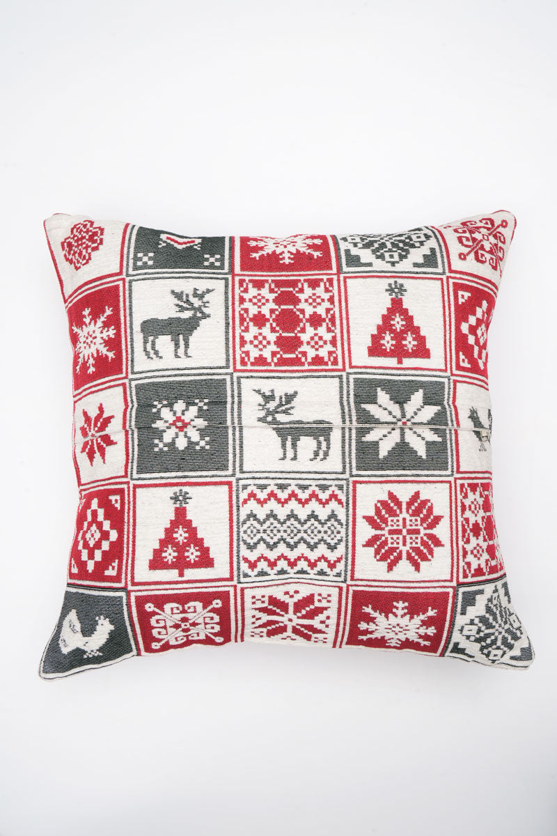 Christmas Jacquard Woven Cushion ( A Set Of Two Pieces) - FAB NATURA