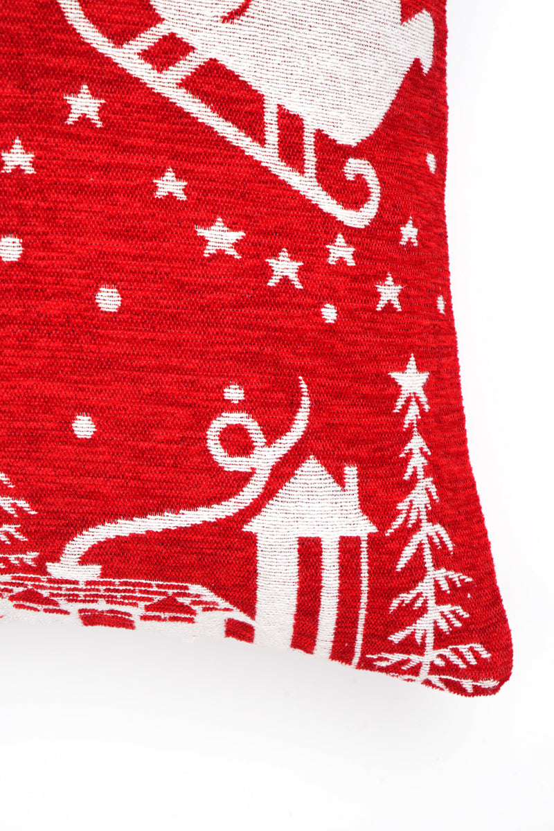 Santa Sleigh Jacquard Woven Cushion ( A Set Of Two Pieces) - FAB NATURA