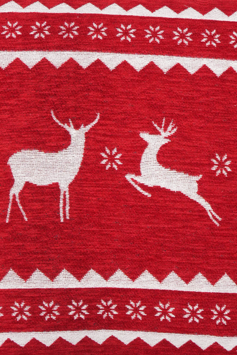 Reindeer Jacquard Woven Cushion ( A Set Of Two Pieces) - FAB NATURA