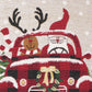 Santa Car Jacquard Woven Cushion with Filler ( A Set Of Two Pieces) - FAB NATURA