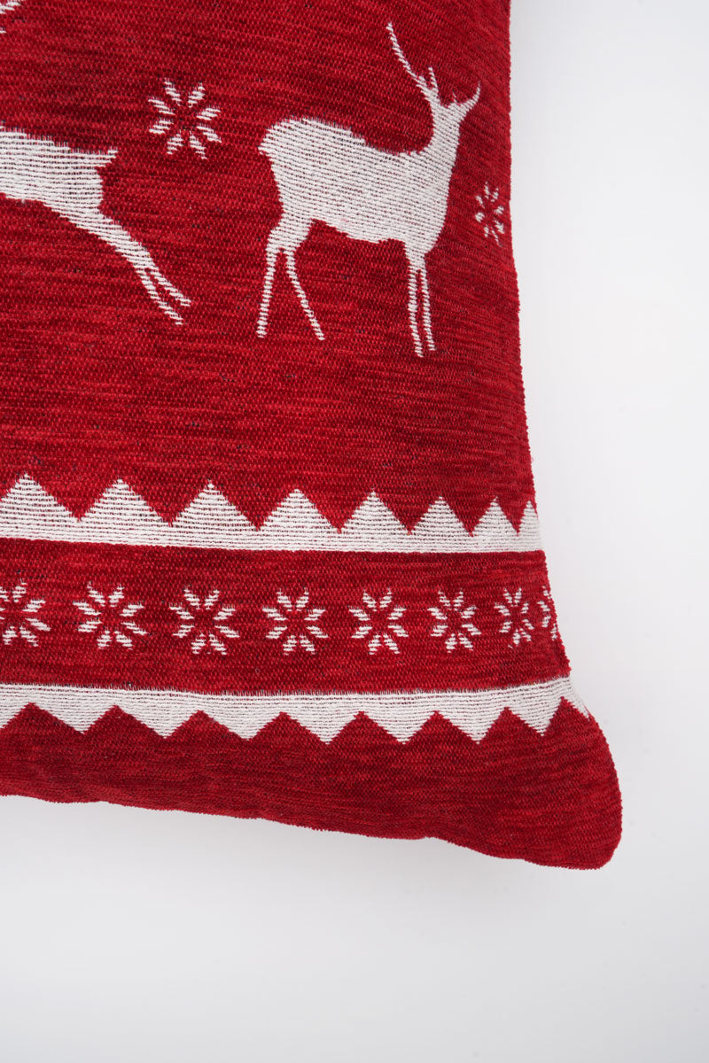 Reindeer Jacquard Woven Cushion ( A Set Of Two Pieces) - FAB NATURA